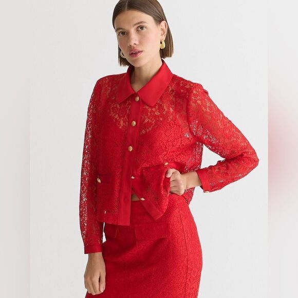 J Crew Lace Lady Jacket NWT - Picture 2 of 6